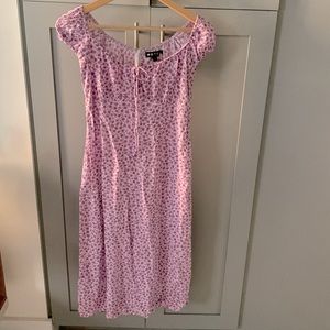 Cal sleeve floral midi dress